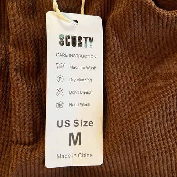 NWT Corduroy Wide leg pants with elastic back Zip Front Women’s medium - Picture 2 of 8